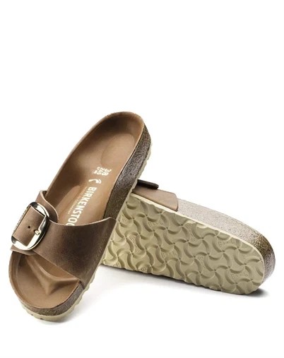 Birkenstock - Madrid Big Buckle Oiled Leather Sandal - Cognac